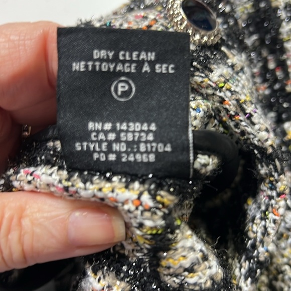 Bagatelle Black and White Tweed Skirt - Picture 7 of 7